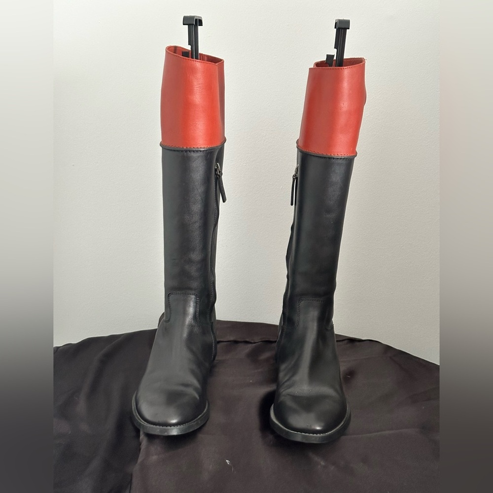 Tod's Black and Cognac Riding Boots